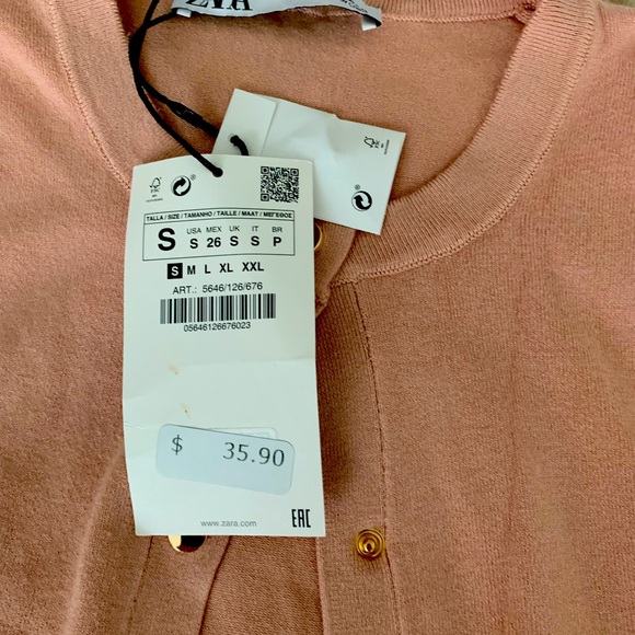 ZARA Dusty Pink Cardigan/ Jacket size Small - Picture 8 of 8